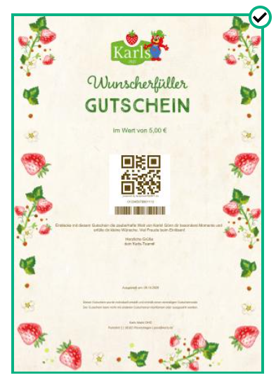 Karls A4 PDF Gutschein