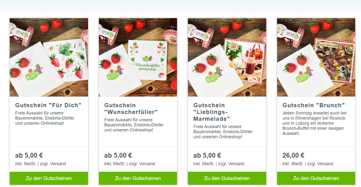 Karls Gutschein-Shop