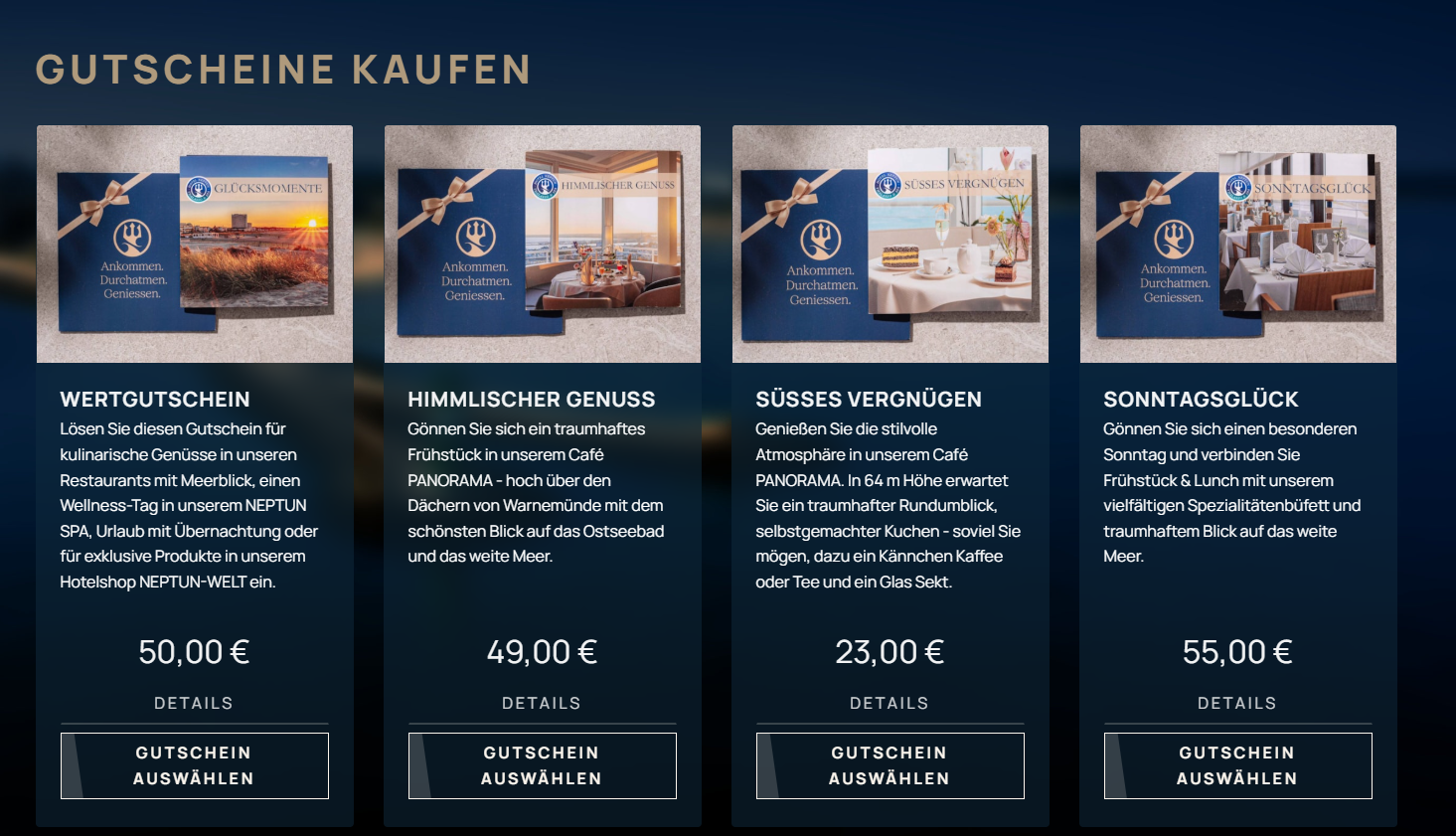Hotel Neptun Gutschein-Shop